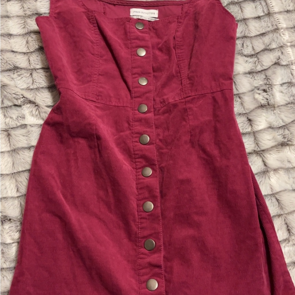Urban Outfitters Magenta Corduroy Dress